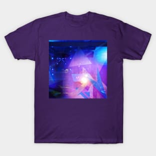 Purple Abstract Triangles T-Shirt